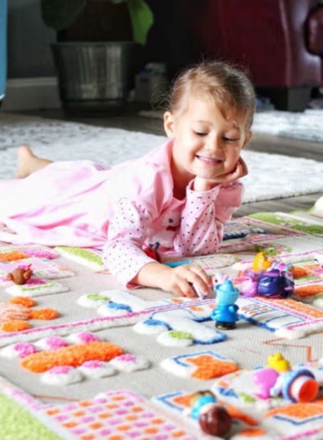 IVI 3D Play Carpet Beach House - Medium | Blue | Activity Playmat for Kids & Children | Bedroom, Living Room, Nursery Rug | Polypropylene | Foldable | 150 cm x 100 cm - Image 4